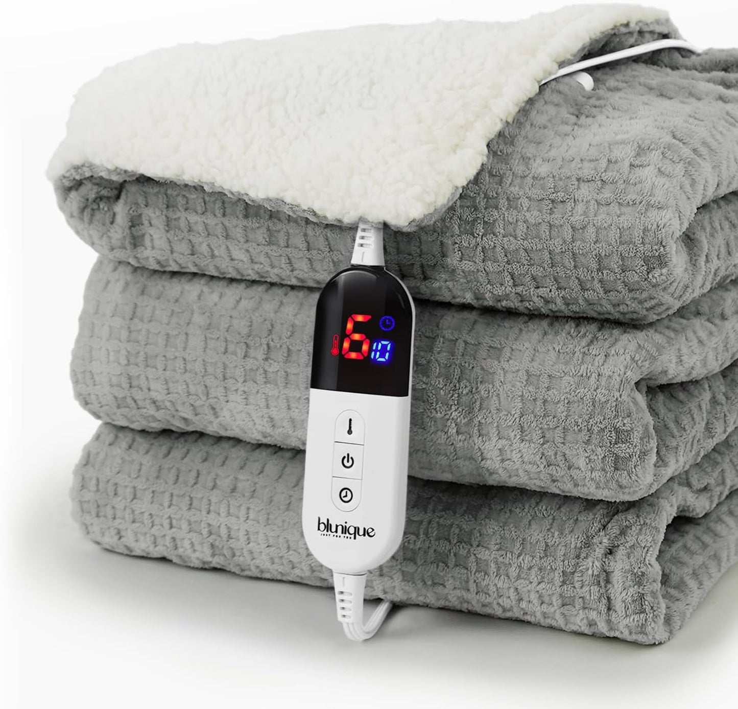 Heated Blanket Electric Blanket Full Waffle for Cozy Comfort