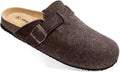 BULLIANT Clogs Slippers Sandals - Fleece Lined Cork Footbed Comfort on