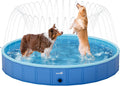 Pecute Foldable Dog Pool with Sprinkler 78in x 12in - Portable Splash