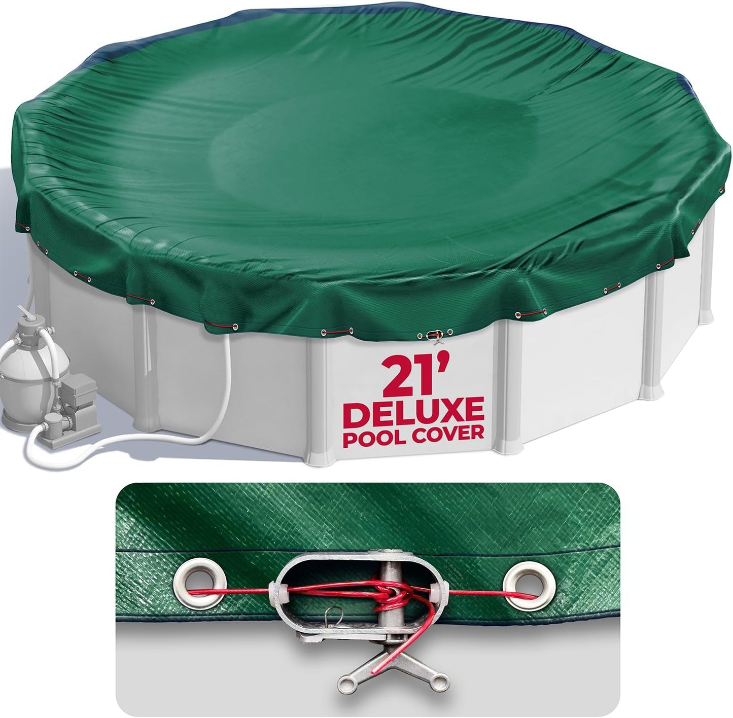 21 ft Round Pool Cover for Above Ground Pools - Durable Protection