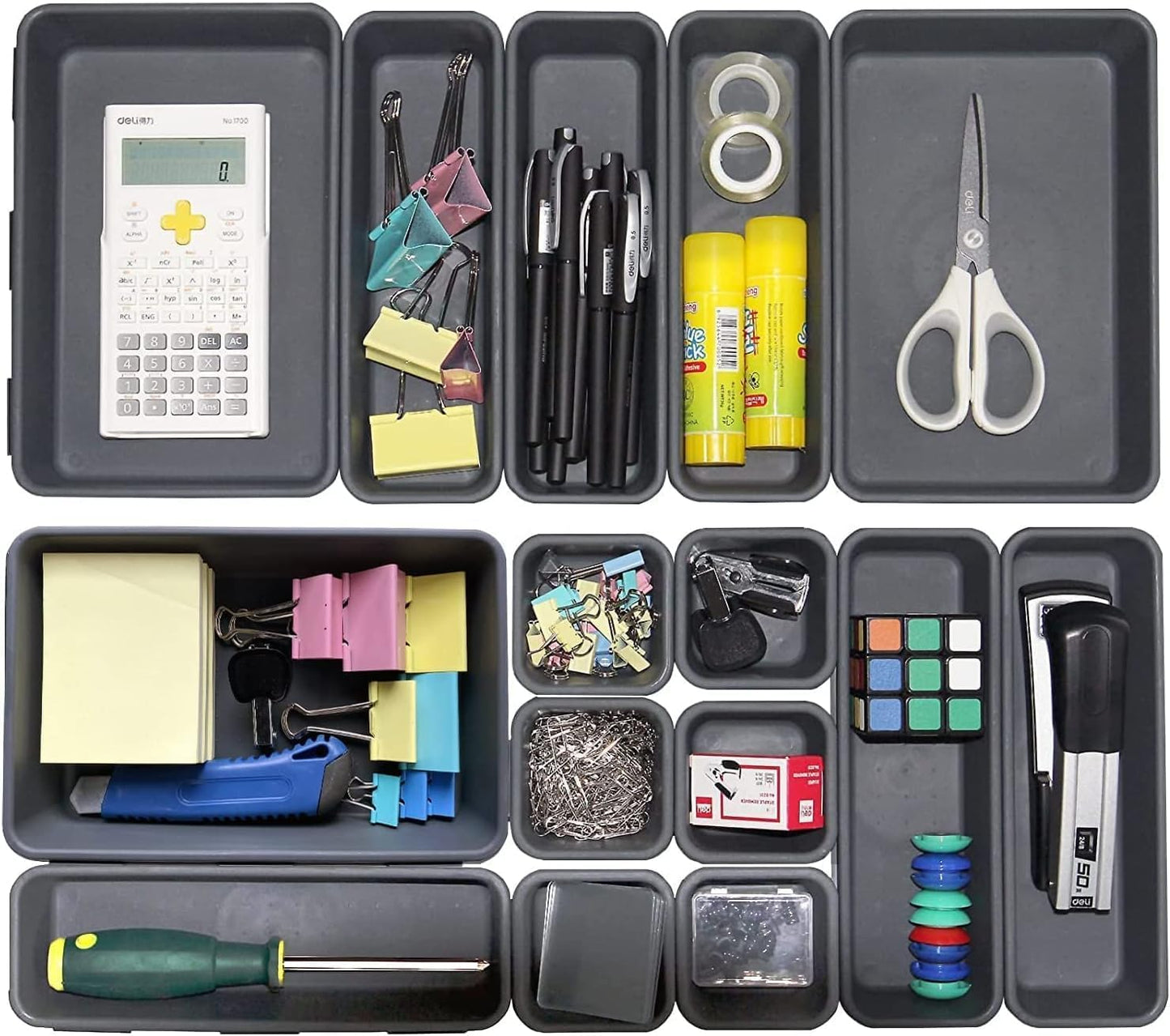 Organize in Style with 15-Piece Drawer Separator Set by Kutesna