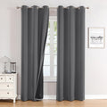 100% Blackout Curtains for Bedroom 2 Panels Set - Total Light Block