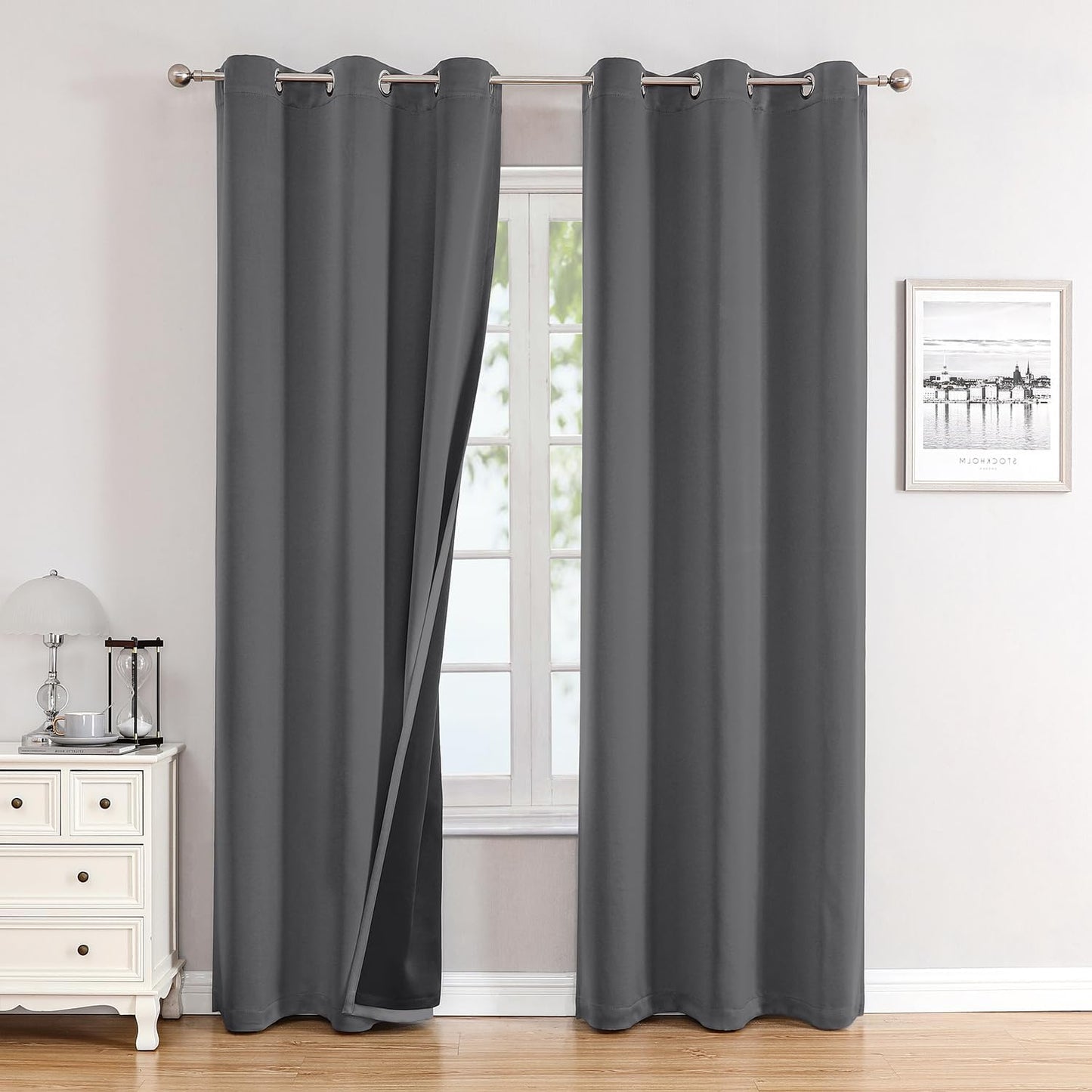 ChrisDowa 100% Blackout Curtains for Bedroom, 78 inch Long
