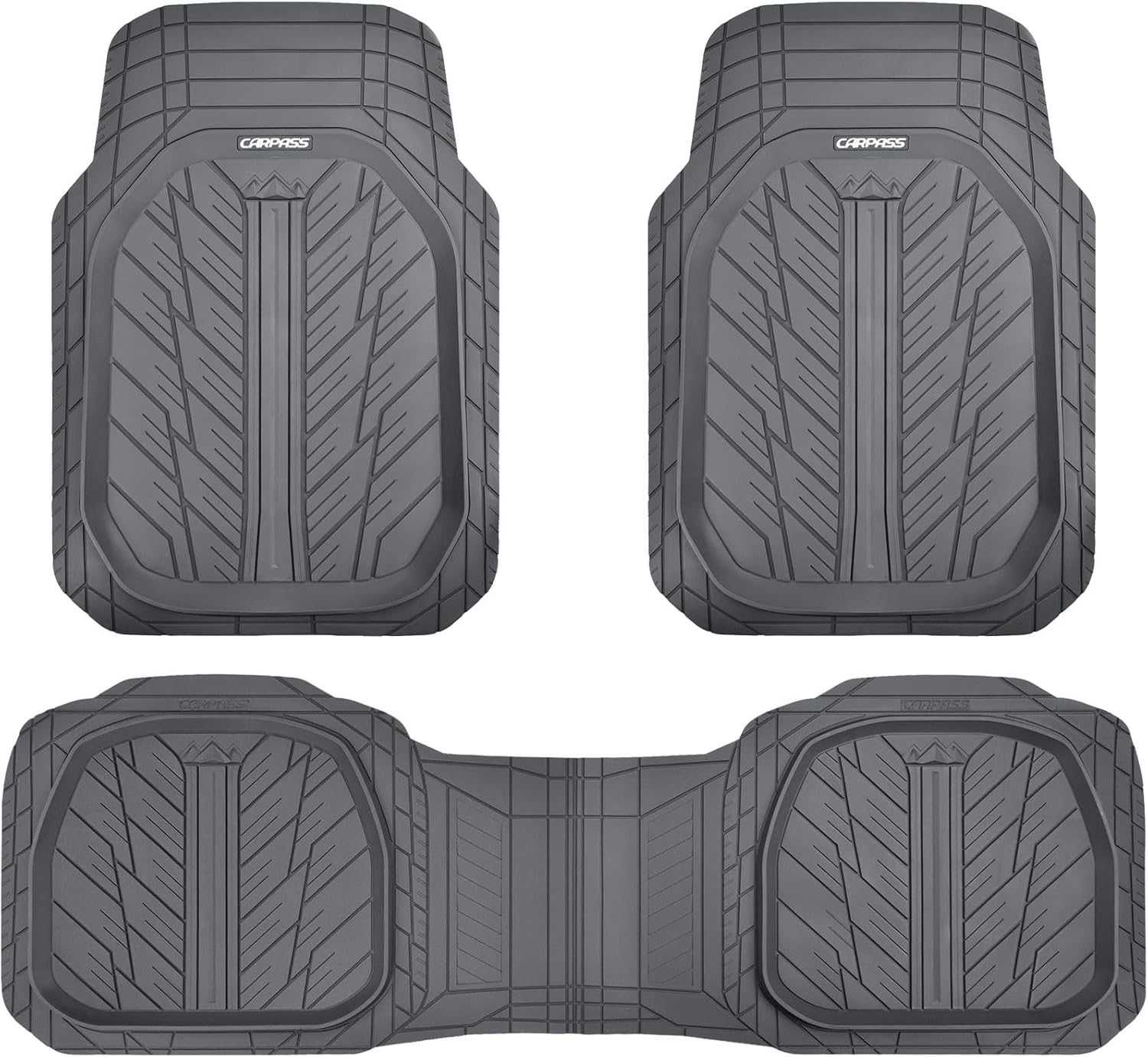 DeepDish Floor Mats for Cars - Heavy Duty Rubber Car Mats