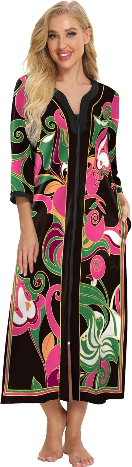 Bloggerlove House Dresses for Women Soft Cotton Nightgown