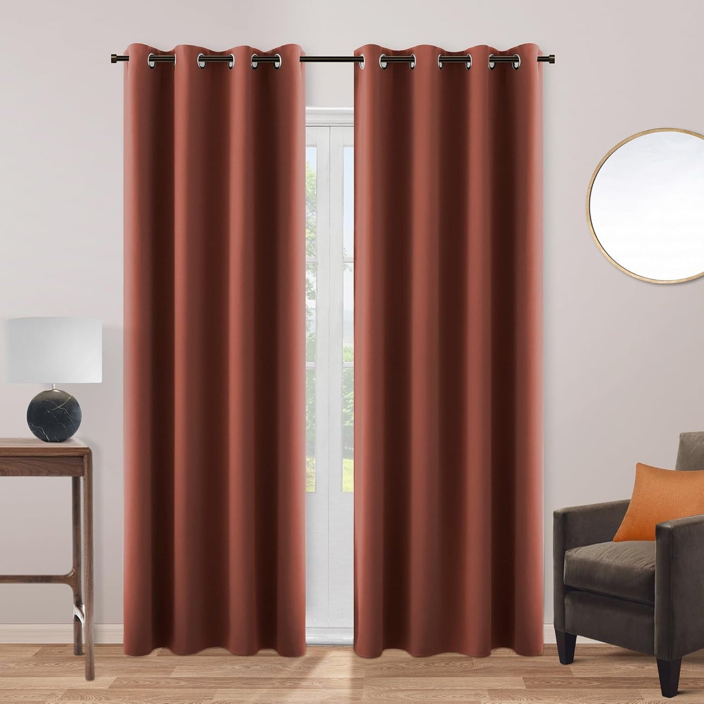 KOUFALL Blackout Curtains 96 Inches Long for Living Room Decor