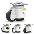 Leveling Casters with Ratchet Handle Set of 4 - 3300 lb Capacity