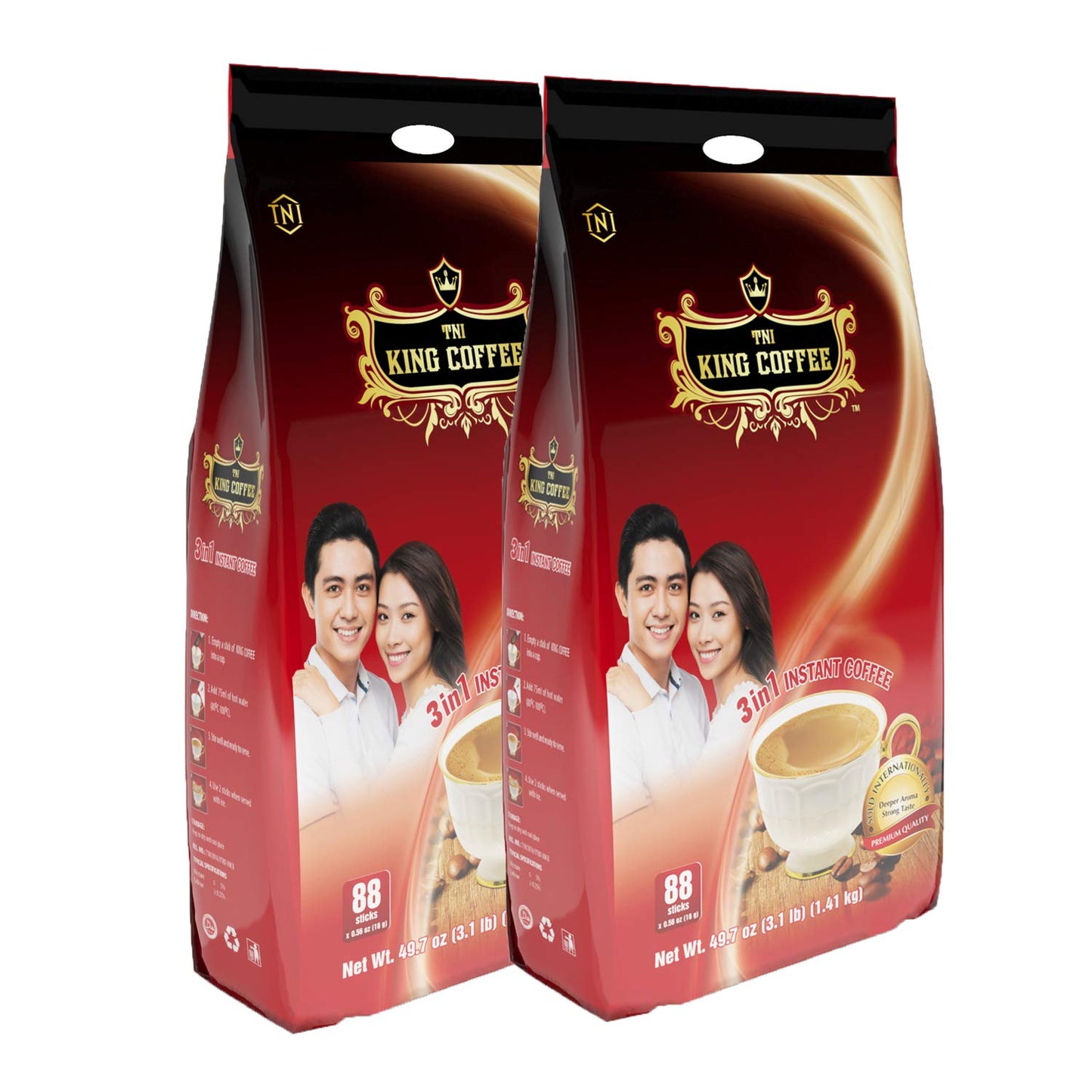 King Coffee Instant Coffee 3in1 Mix - Strong & Flavorful Brew