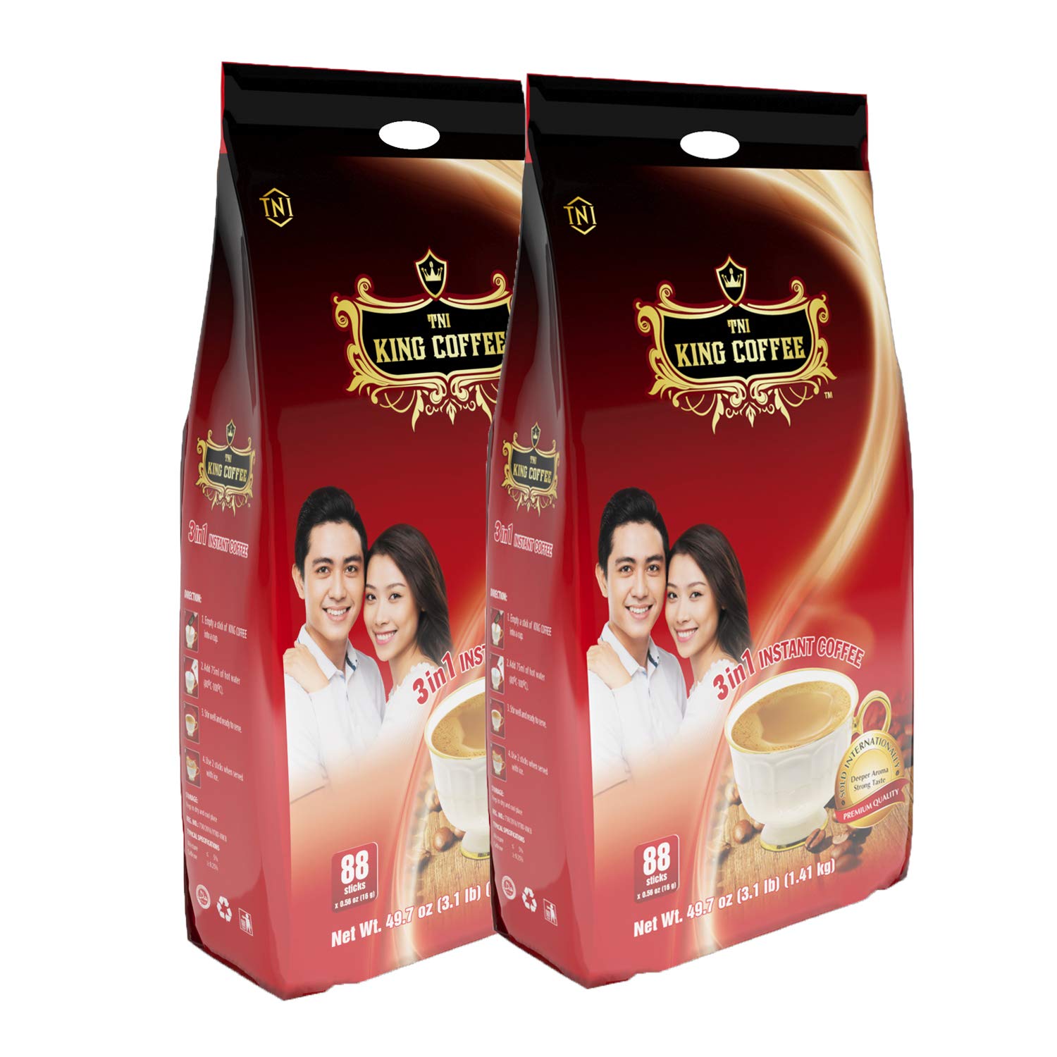 King Coffee Instant Coffee 3in1 Mix - Strong & Flavorful Brew