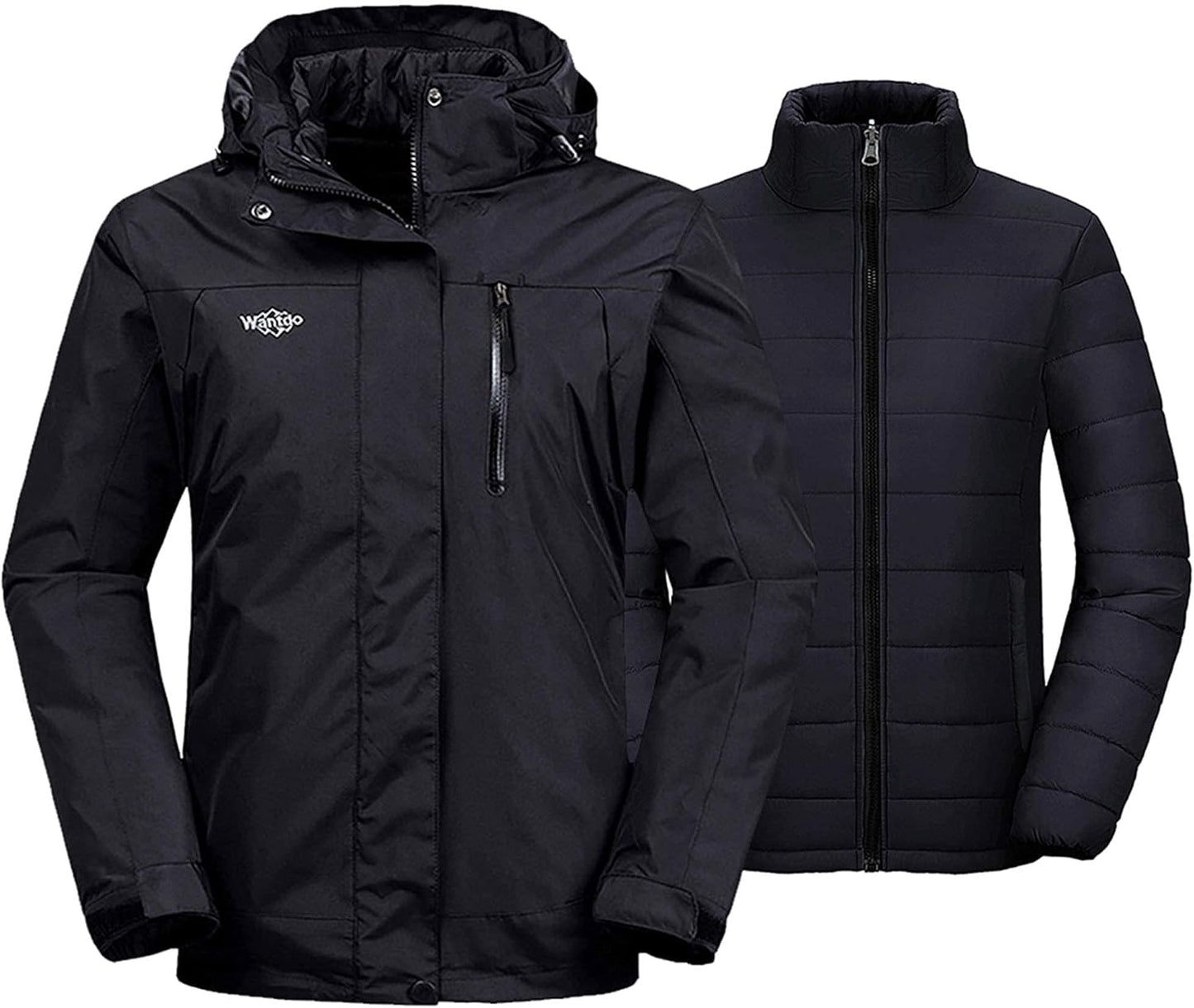 Wantdo Women's 3 in 1 Waterproof Ski Jacket for Winter Sports