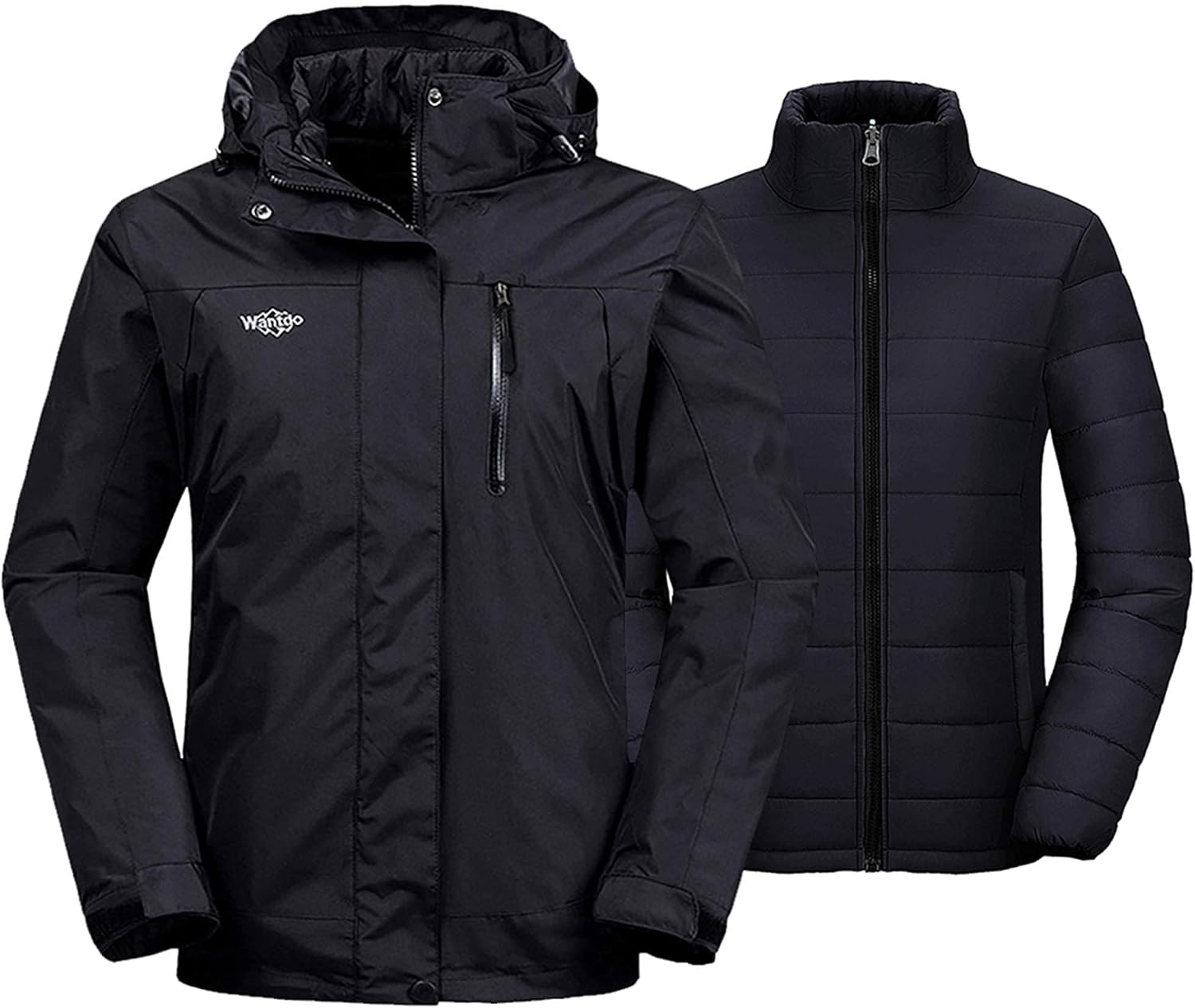 Wantdo Women's 3 in 1 Waterproof Ski Jacket for Winter Sports