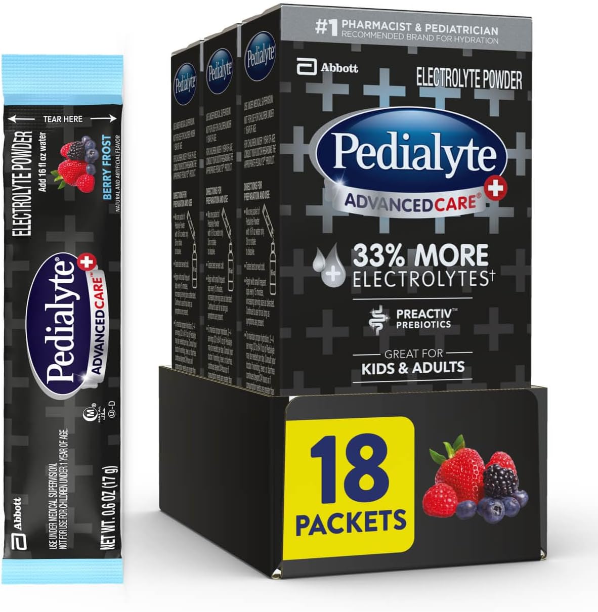 Pedialyte AdvancedCare Plus Electrolyte Powder for Hydration