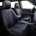 Tomatoman Toyota Tacoma Seat Covers Full Set - Black-Blue Fit