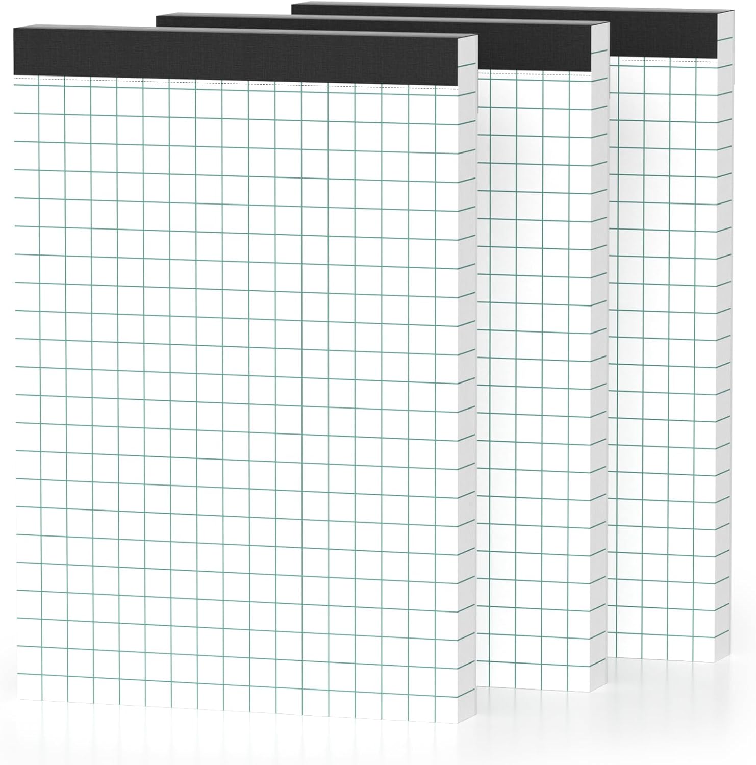 DORFAS 3 Pack Quad Ruled Graph Pads - Blue Lines, Perforated - 8.5x11