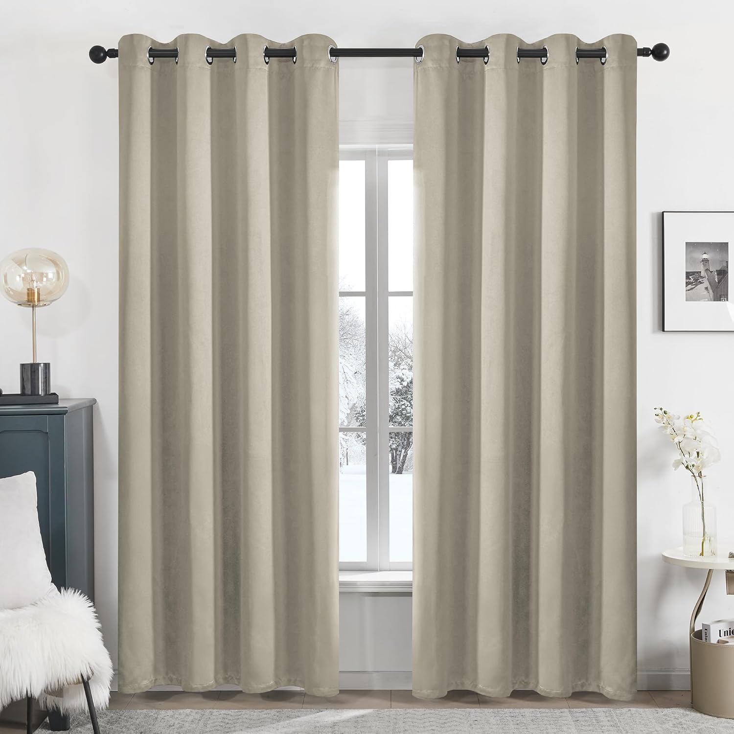 Deconovo Blackout Curtains for Noise Reduction and Energy Savings