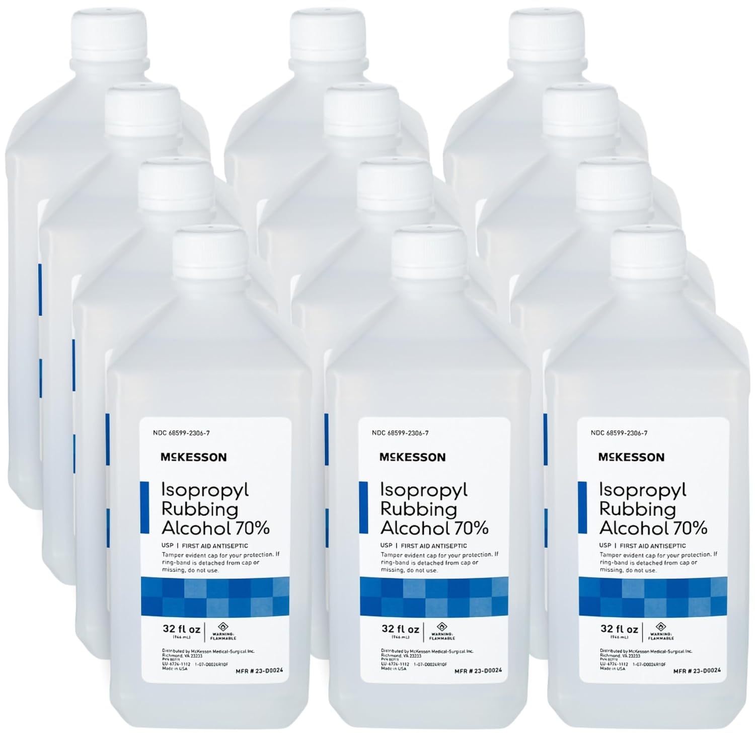 McKesson Isopropyl Rubbing Alcohol 70% First Aid Antiseptic
