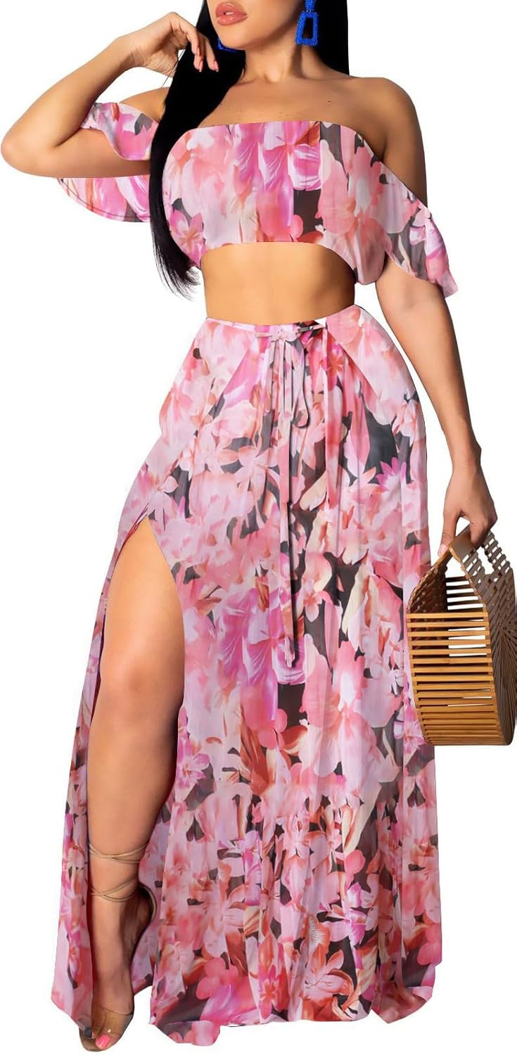Elegant Two Piece Sets for Women Vacation Beach Swimwear