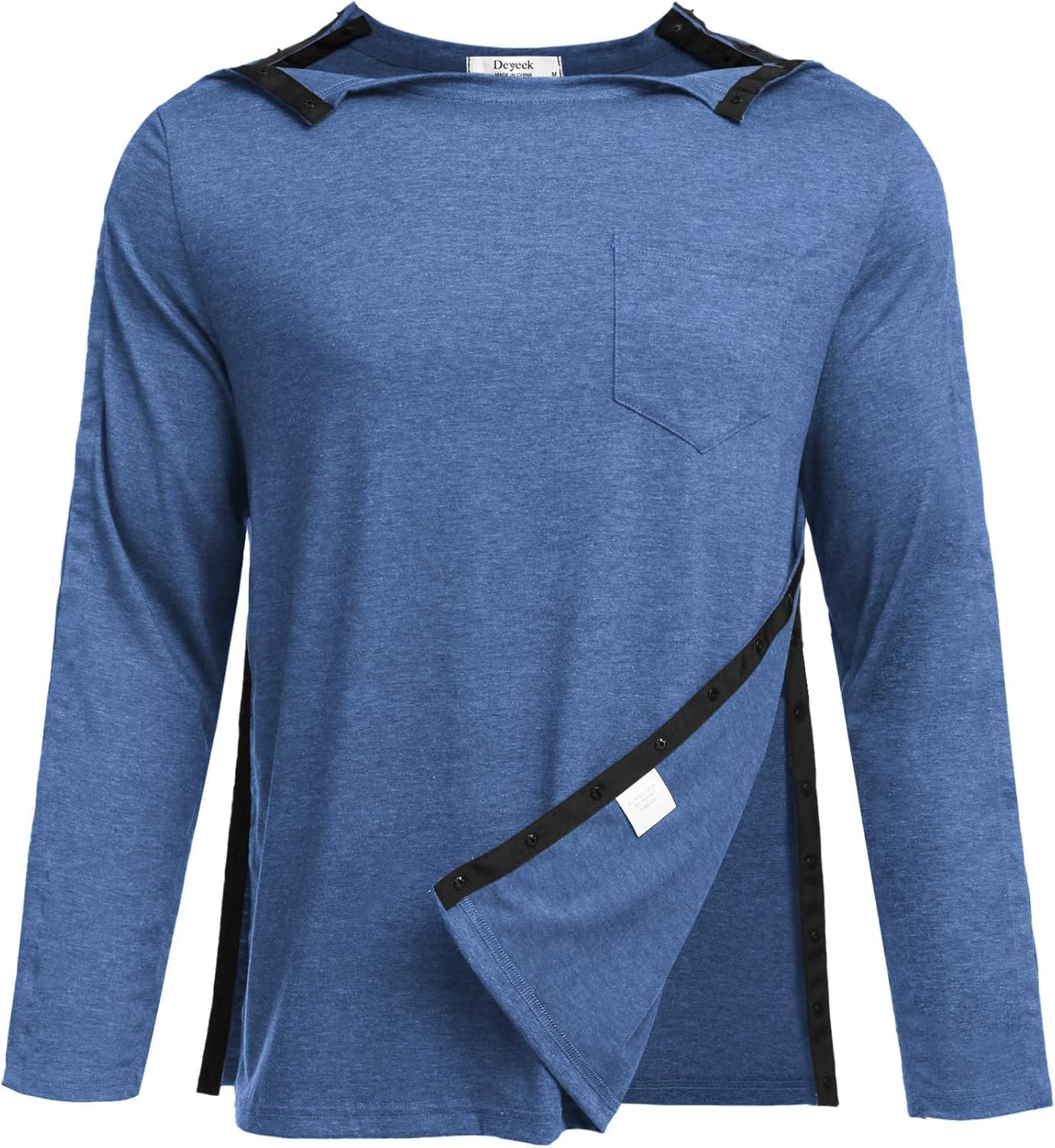 Deyeek Men's Post Surgery Recovery Shirt for Comfort and Ease