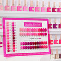 Double Rhythm 28Pcs Gel Nail Polish Set - Bright Pitaya Pink Purple