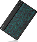 FINTIE Ultrathin 10 Bluetooth Keyboard | 7-Color Backlit for iPad & Android | Rechargeable