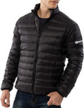 Mens Puffer Jacket for Men - Packable Down Alternative Warmth