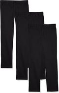 Girls Flat-Front Chino Pants Pack of 3 - Durable School Uniform Fit