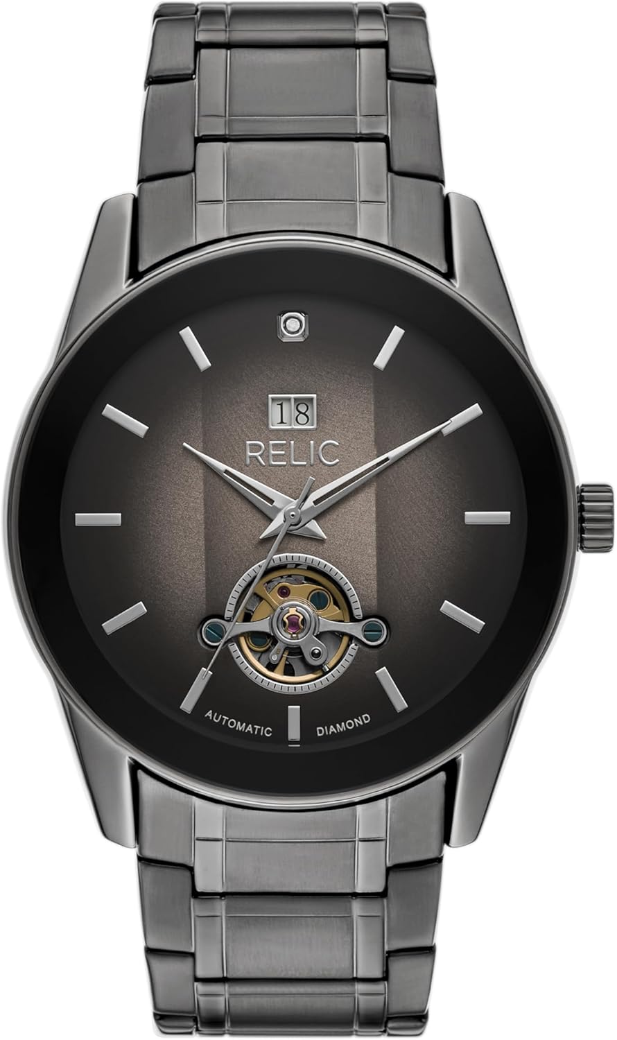 RELIC by Fossil Men's Rylan Gunmetal Stainless Steel Watch