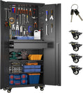 71 in H x 15 in D x 30 in W Metal Garage Storage Cabinet - Lockable