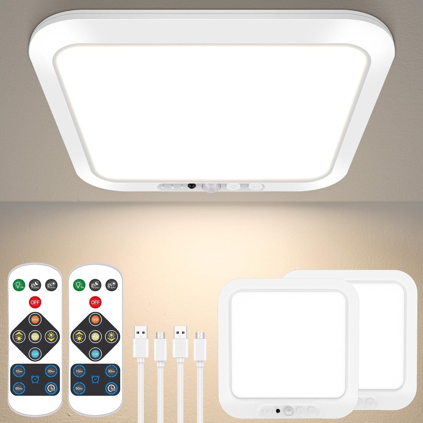 Rechargeable Motion Sensor Closet Light with Remote Control
