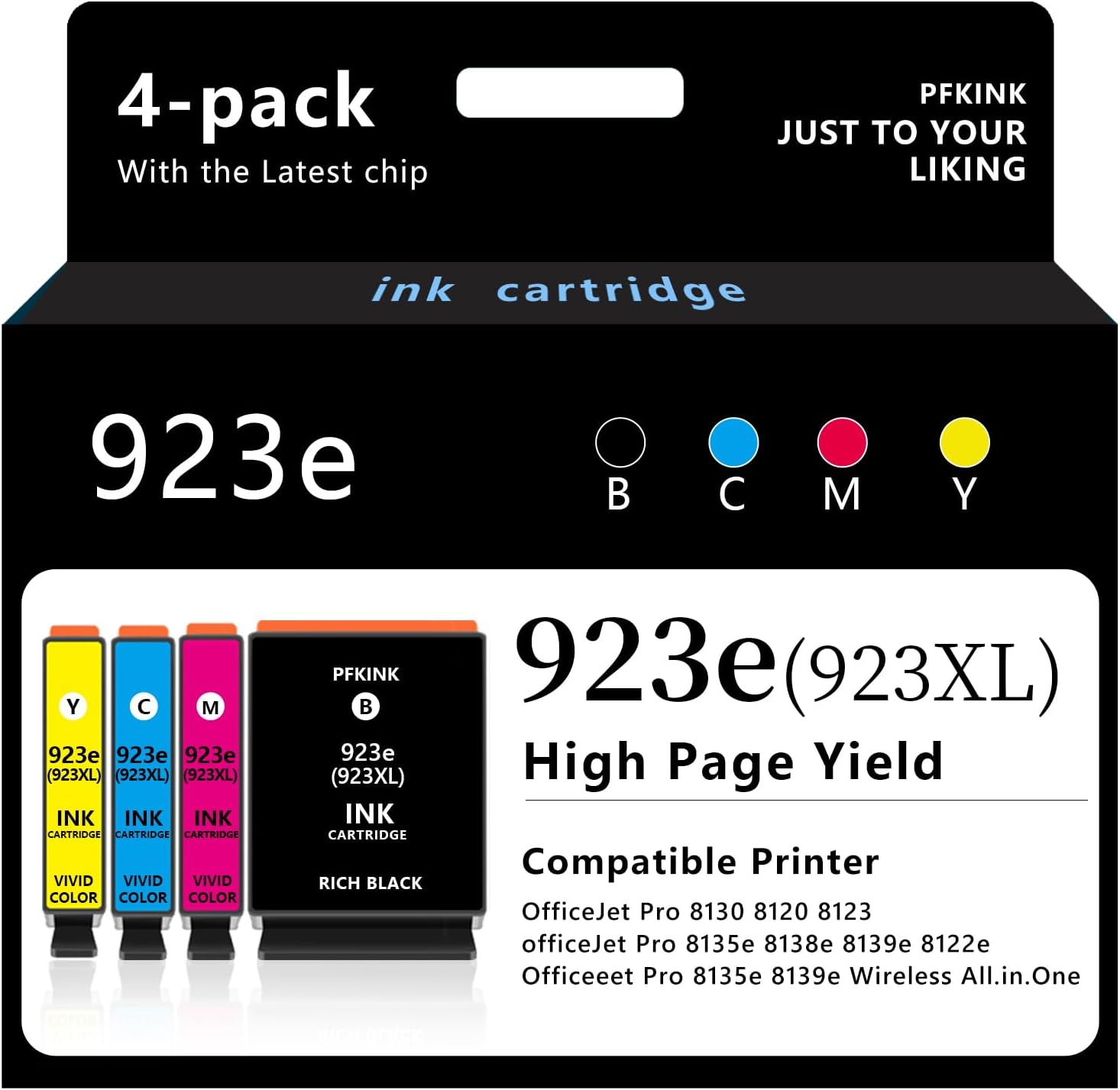 High-Quality 923e 923xl Ink Cartridges Combo for OfficeJet Printers
