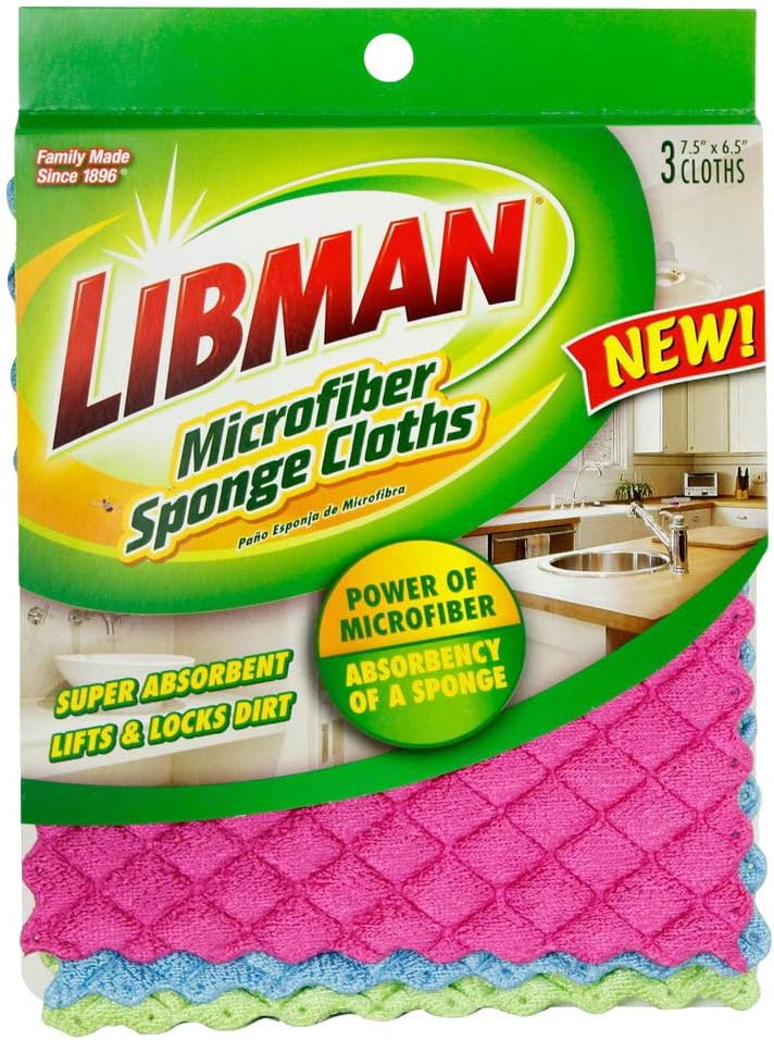 Libman Dual Layer Microfiber Sponge Cloth