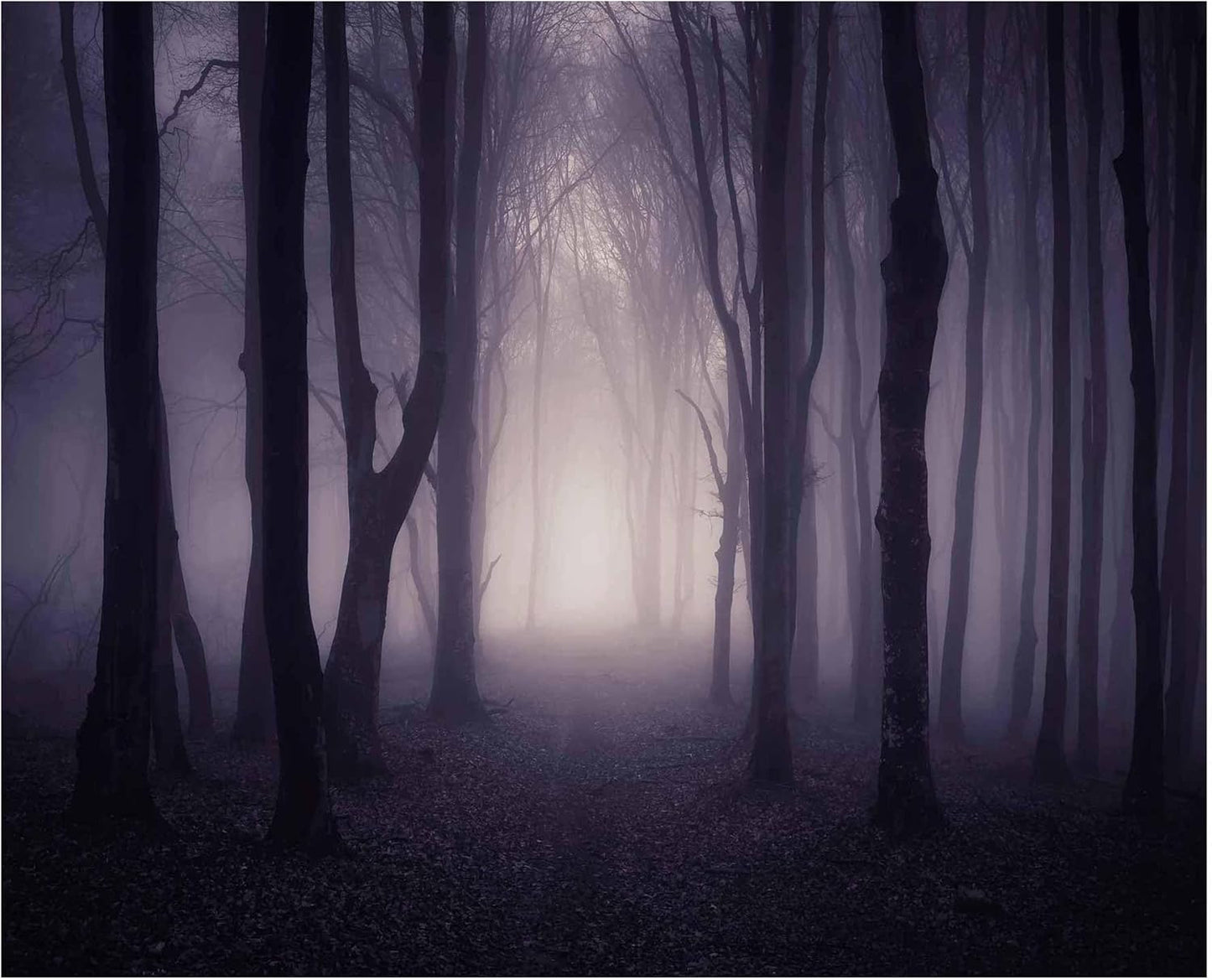 10x8ft Misty Dark Forest Woods Backdrop for Halloween Parties