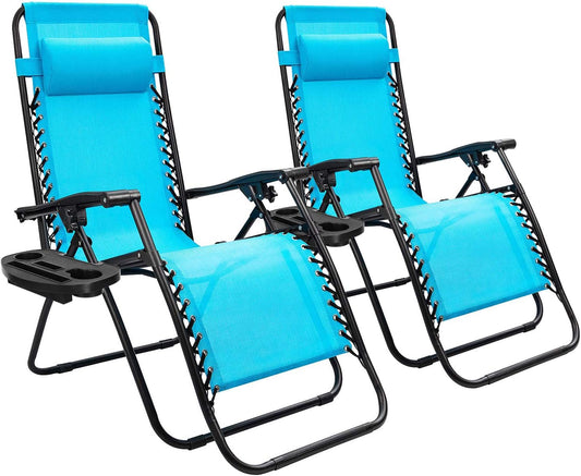 Devoko Patio Zero Gravity Chair Set of 2 for Ultimate Relaxation
