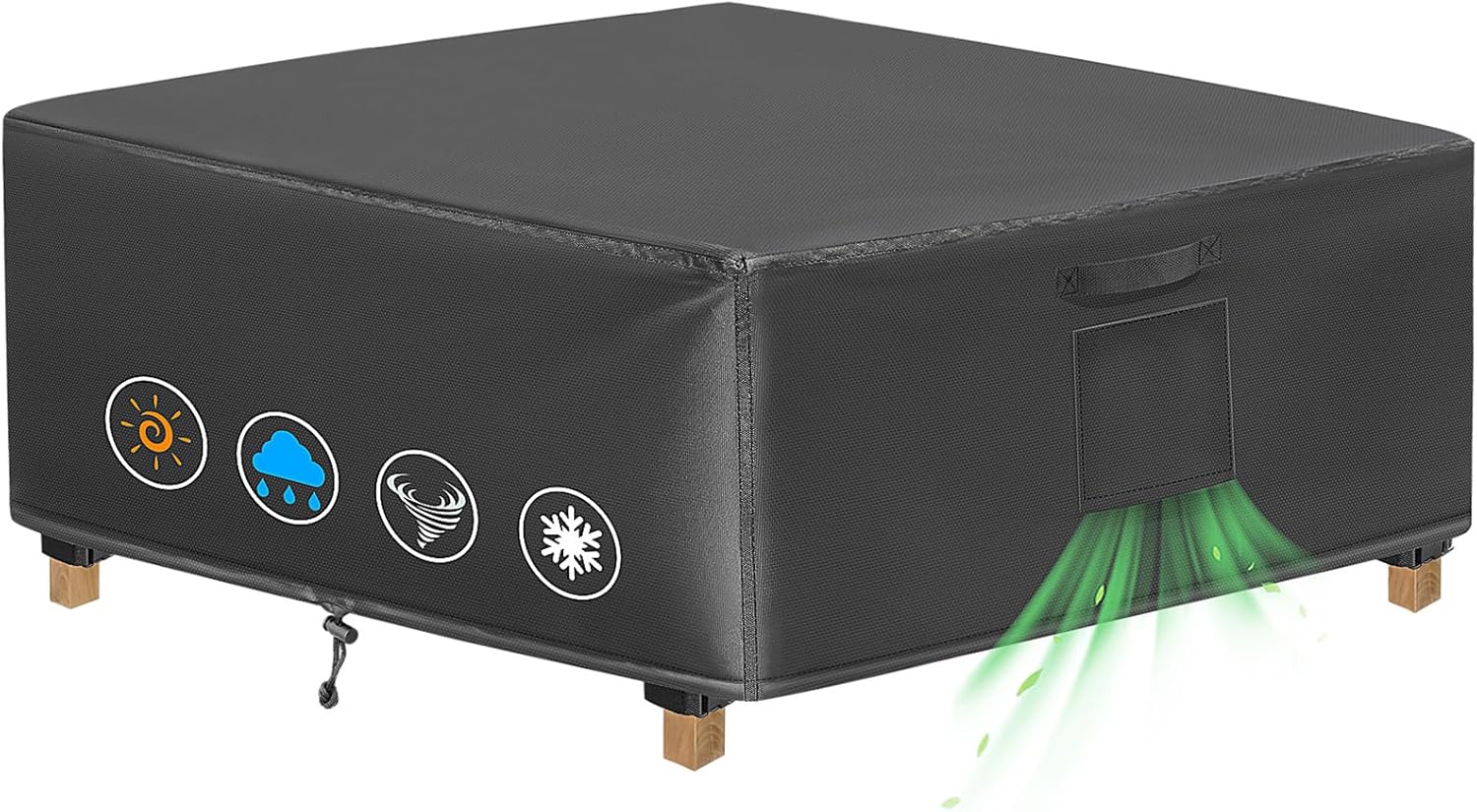 Square Patio Table Cover - Waterproof and UV Resistant Design
