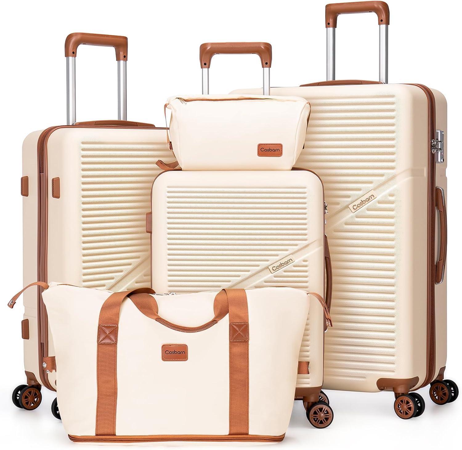 Cosbarn 5 Piece Luggage Set with Spinner Wheels Review