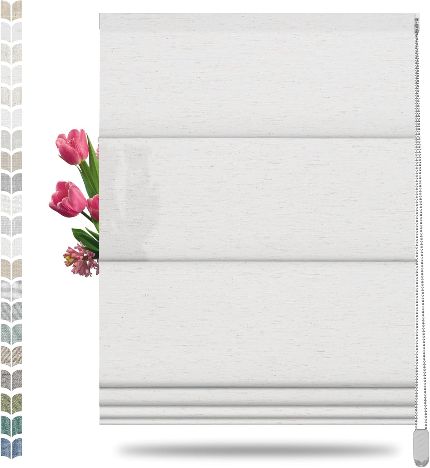 Light Filtering Roman Shades for Windows - Elegant Room Darkening