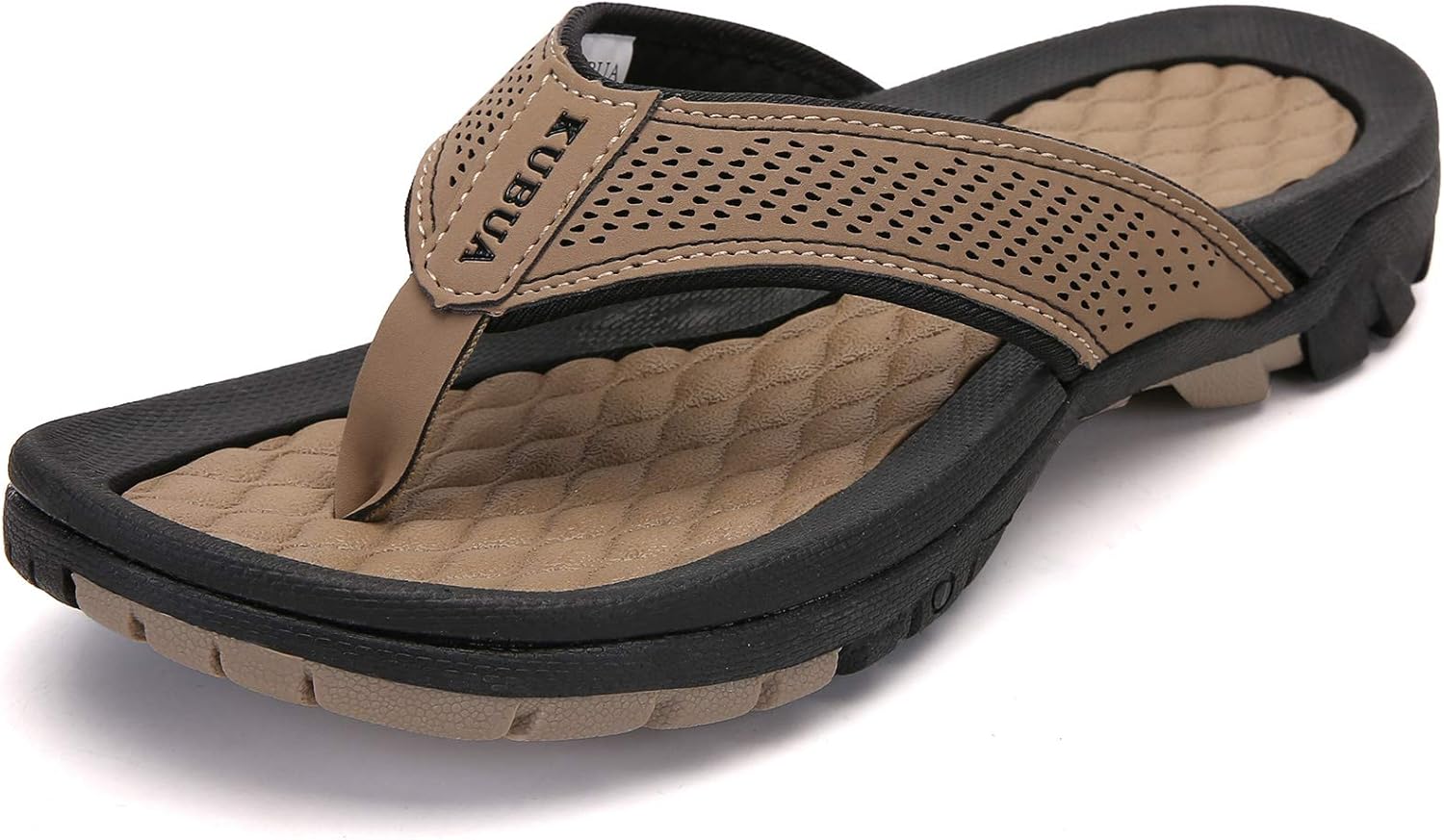 KUBUA Men's Water-Friendly Flip-Flops
