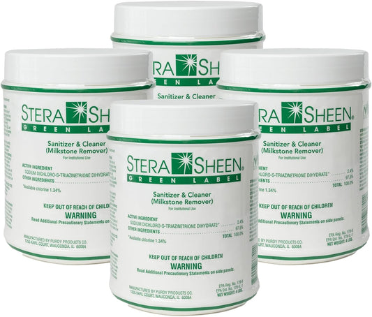 Restaurant Equipment Cleaner & Sanitizer - Stera Sheen - 4 lb Jar