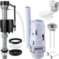 Universal Toilet Tank Replacement Kit with Dual Flush Valve - Reliable