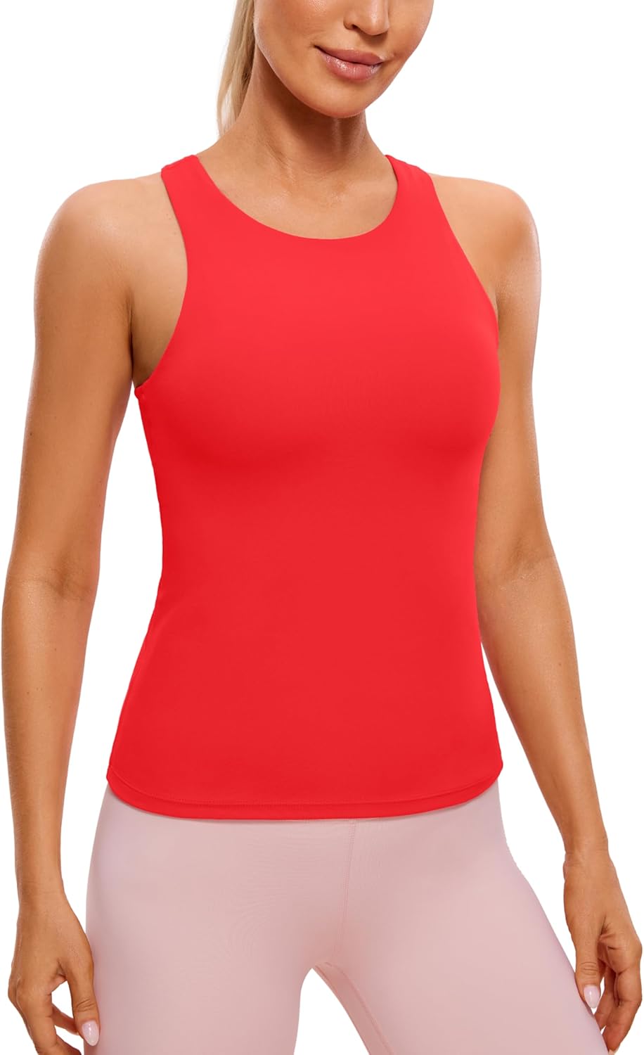 CRZ YOGA Butterluxe Workout Tank Tops for Women - High Neck