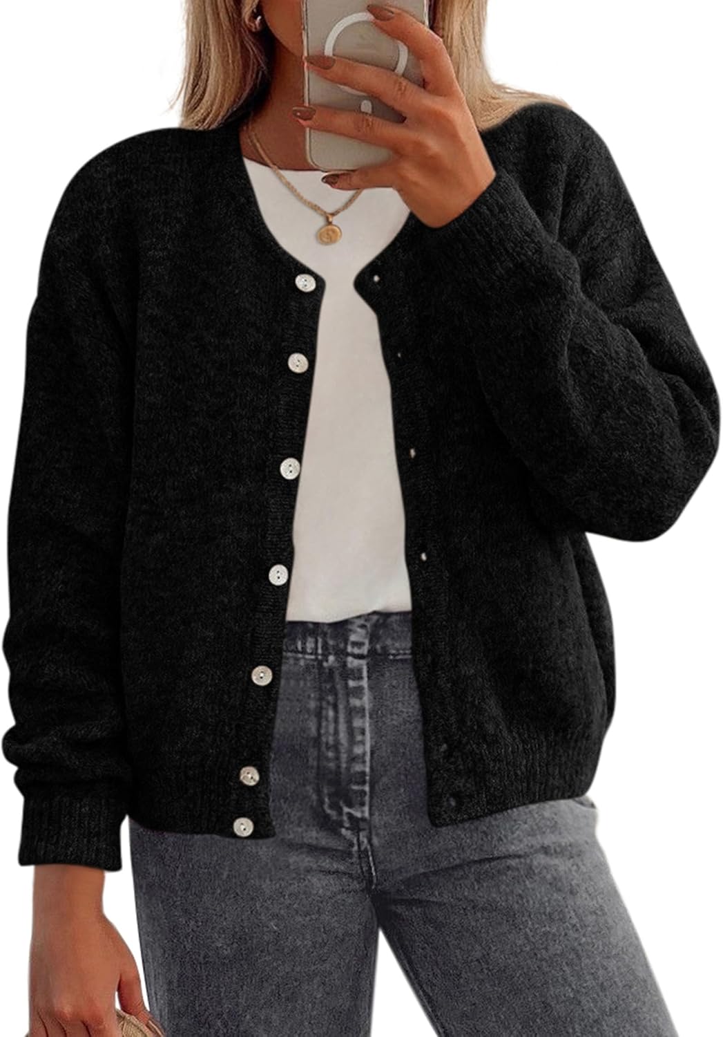 PRETTYGARDEN Fall Long Sleeve Cardigans for Women Trendy Style