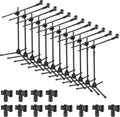 Adjustable Microphone Tripod Stand 12-Pack - Foldable Boom Mic Stands