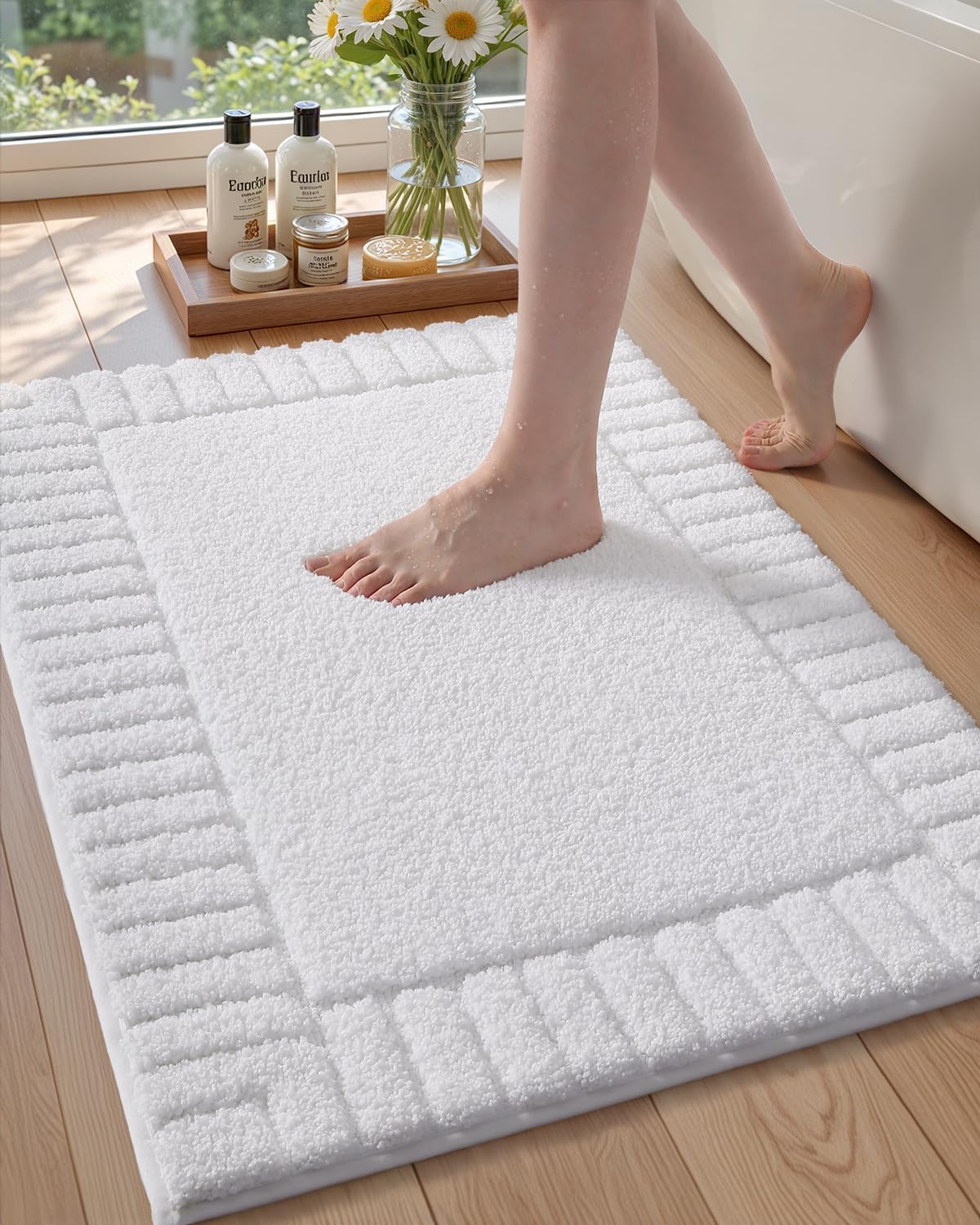 Color&Geometry Large Bath Rugs Non Slip Washable for Comfort