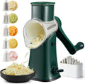 Rotary Cheese Grater Hand Crank, 5 Blades Cheese Shredder - Faster