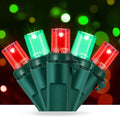 Slow Twinkling Christmas Light 100 LED 35 ft - Soft Red Green Glow