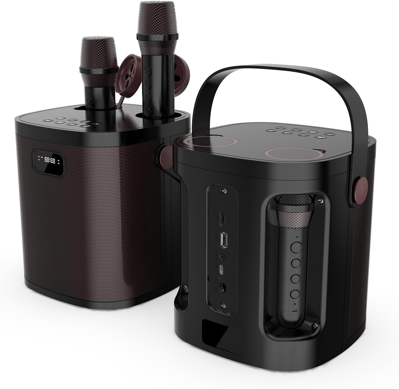 Karaoke Machine with Wireless Microphones for Home and Outdoors