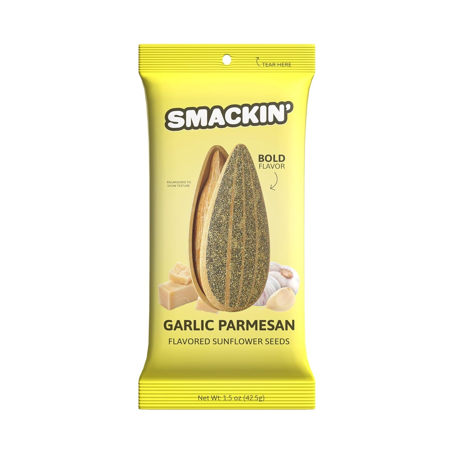 SMACKIN' Sunflower Seeds - Roasted Jumbo Garlic Parmesan Flavor