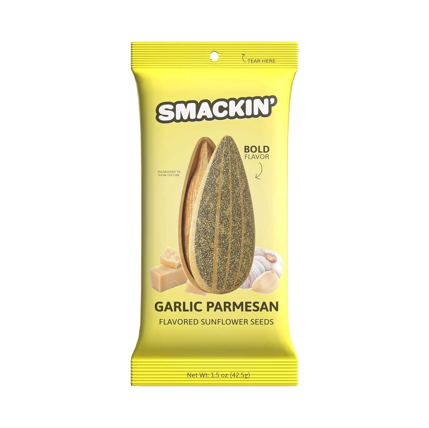 SMACKIN' Sunflower Seeds - Roasted Jumbo Garlic Parmesan Flavor