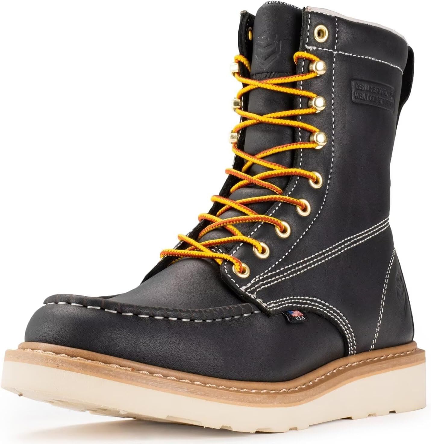 SUREWAY Mens 8 in Wedge Moc Soft/Steel Toe Work Boots Review
