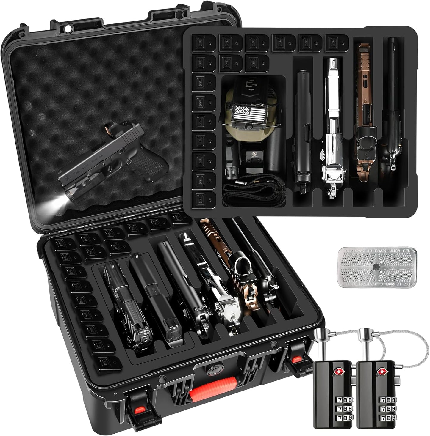 Multi Handgun Case for Secure Storage and Travel Ready Use